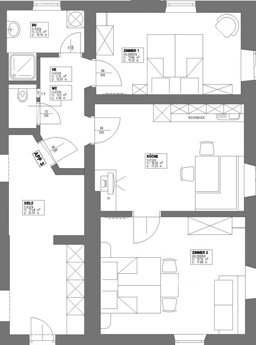 grundriss fewo gartnerkofel